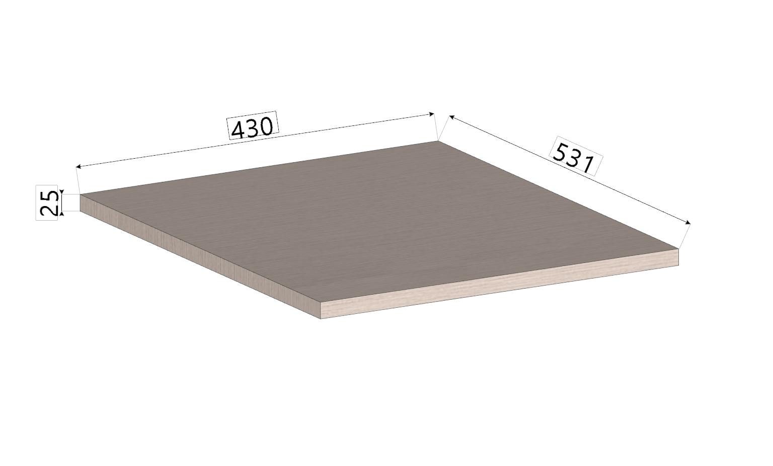 Ripiano interno per modulo armadio 1 anta afrodite(colore grigio tessuto) -  vendita online Accessori