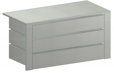 Cassettiera interna per armadio OMNIA 5.1  (colore grigio tessuto)